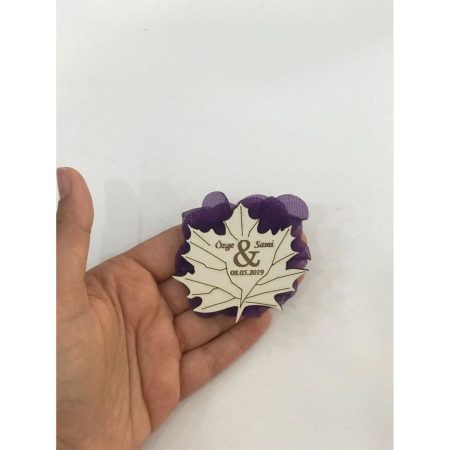 25 Adet Çınar Yaprağı Mdf Düğün Nişan Kına Söz Nikah Magnet