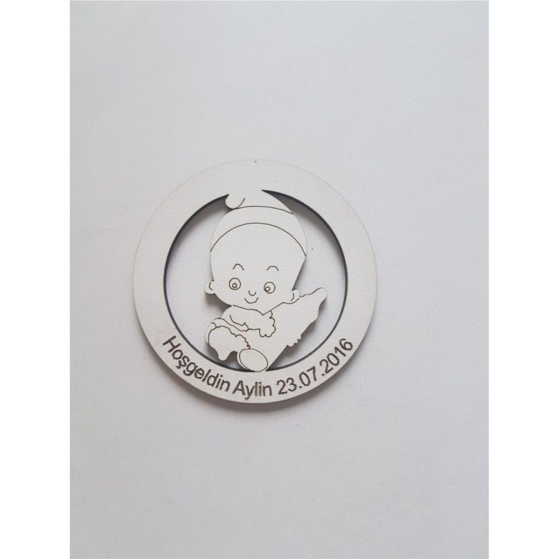 25 Adet Erkek İlk Diş Mdf  Bebek Magnet (Kopya)