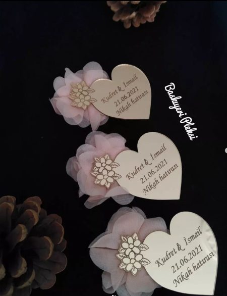 25 Adet Kalp Magnet Nikah Süsü