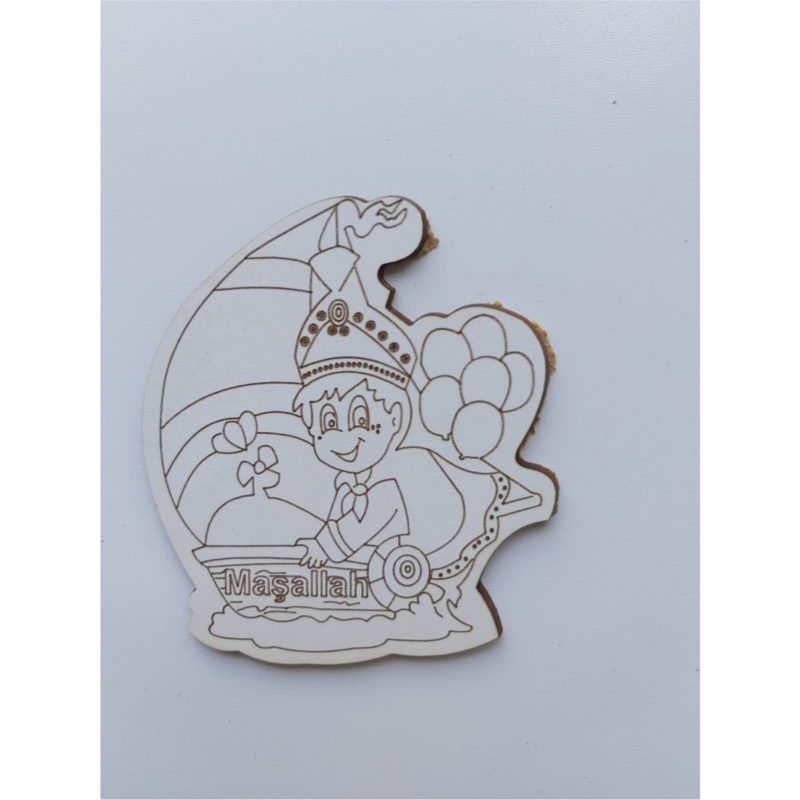 25 Adet Sünnet Mdf Bebek Magnet