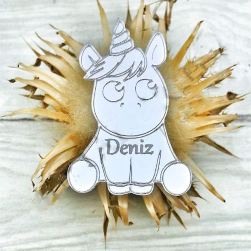 25 Adet Unicorn4 Pleksi Bebek Magnet