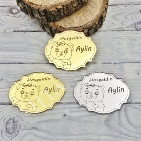 25 Adet Ayı Model Pleksi Bebek Magnet