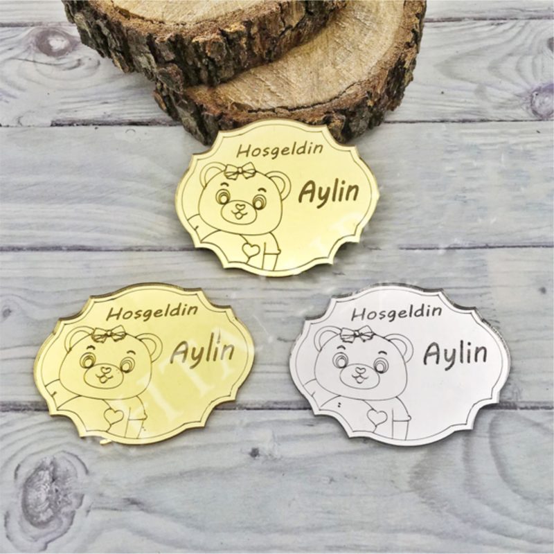 25 Adet Ayı Model Pleksi Bebek Magnet