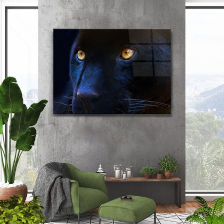Siyah Panter Cam Tablo (Yatay Tasarım) CAM2544