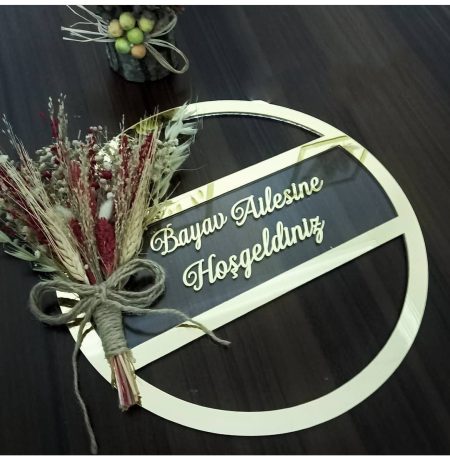 DAİRE PLEKSİ ŞEFFAF KAPI SÜSÜ