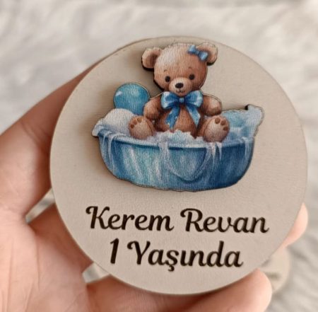 25 Adet Ayıcık Figürlü Ahşap Magnet F1139