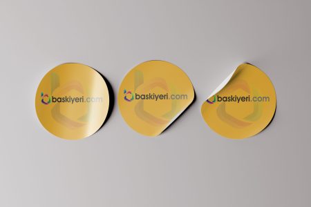 1000 Adet Yuvarlak Yapışkanlı Etiket 5x5cm